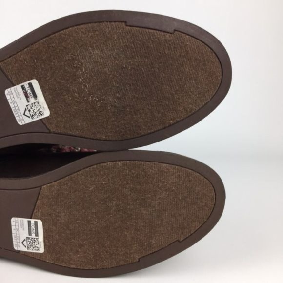 Toms Serra Sweater Slouchy Boot Brown Suede Leather Knit 8 - Picture 13 of 16